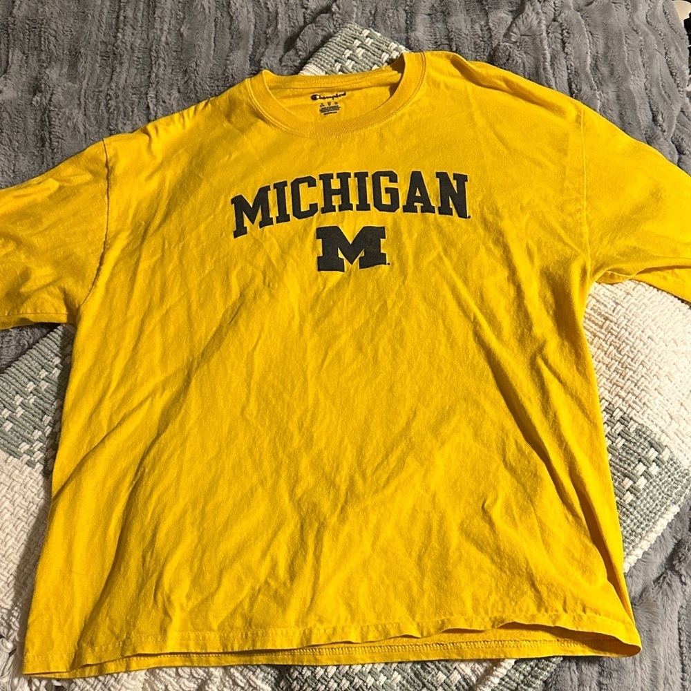 Champion Yellow Michigan Men's long sleeve